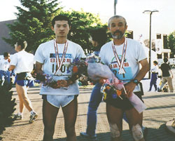 finishing a 100-km marathon