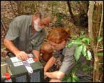 Rosalie and Ray open the cage. Click to enlarge : Image - Heurisko Ltd. Camera provided by Lacklands Ltd.