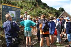 Each day that the ferry runs, Supporters of Tiritiri Matangi come out to guide visitors around the island - Image: Heurisko Ltd. Camera provided by Lacklands Ltd.