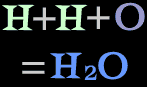 H+H+O=H2O