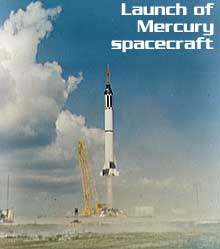 Launch of Mercury spacecraft