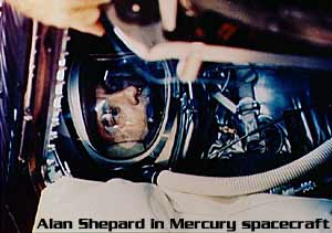 Alan Shepard in Mercury spacecraft